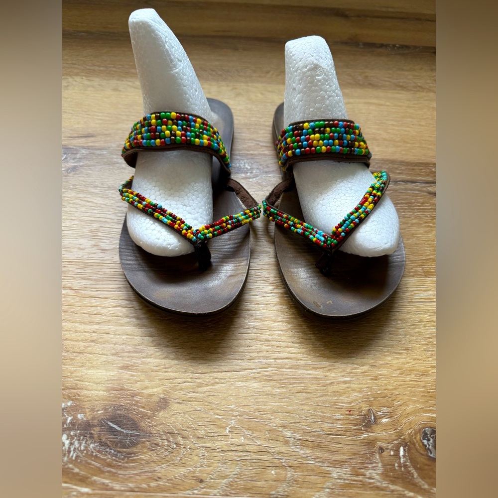 Beaded Thong Sandals (women’s 11)